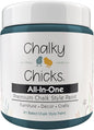 Chalky Chicks All-in-One Chalk Paint for Furniture or Cabinet - 4 Fl Oz - Matte Finish Jaded (Jade) for Metal, Wood Furniture Paint - No Sanding All-in-One for Home Decor & Crafts, USA Made