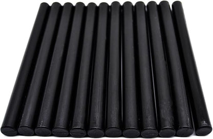 Black Glue Gun Sealing Wax Stick - Large - for Documents Sealing Gift Wrapping Party Invitation Halloween Decoration - Pack of 12