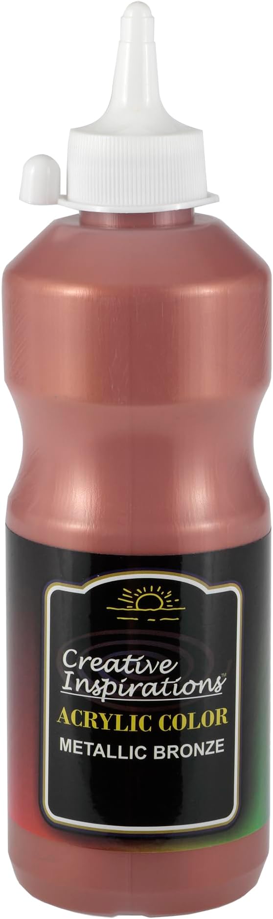 Creative Inspirations Acrylic Paint - Metallic Rich Bronze - 500 mL Bottle - Smooth & Creamy Consistency, Vibrant Pigmentation, Great Coverage for Artists - Clean Up with Soap & Water