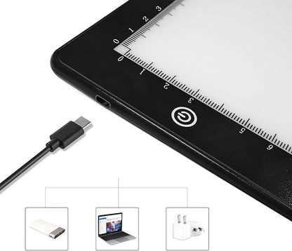 LUXJOYFUL A4 LED Tracing Light Box Board, Ultra-Thin Stepless Diamond Painting Light Board, Lightbox for Tracing and Drawing, Vinyl Weeding, Artist, Tattoo