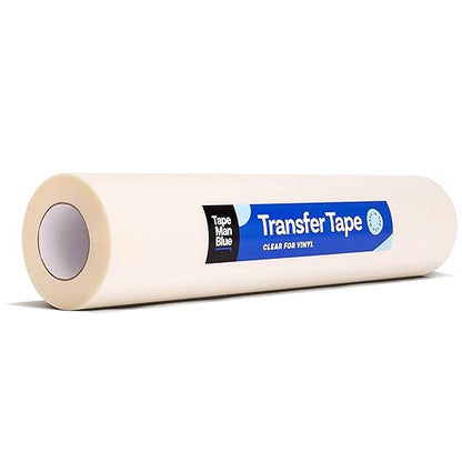 24" x 300' Roll of Clear Transfer Tape for Vinyl, Made in America, Premium-Grade Vinyl Transfer Tape with Medium-High Tack Adhesive for Applying Decals, Letters, and Graphics