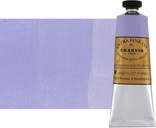 Charvin Extra Fine Oil Paint, Amethyst Parma 60 ml - Triple-Milled, Rich Texture, Poppy Oil-Based, Light-Fast, Handmade, Archival Quality