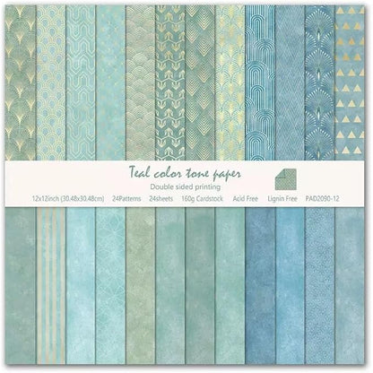 Boho Scrapbook Paper Vintage Flower Pattern Papers Pad 12×12,24 Sheets Double-Sided Bobo Floral Scrapbooking CardStock Paper Pad for Holiday Cardmaking DIY Origami Papers.