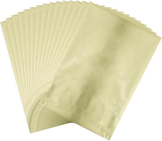 Briartw 20x29cm Hot Foil Paper 50 Sheets Pack Toner Reactive Foil Hot Stamping Foil Paper by Laser Printer and Laminator for Scrapbooking Craft Cardmaking DIY Album (Pale Gold, 100 Sheets)