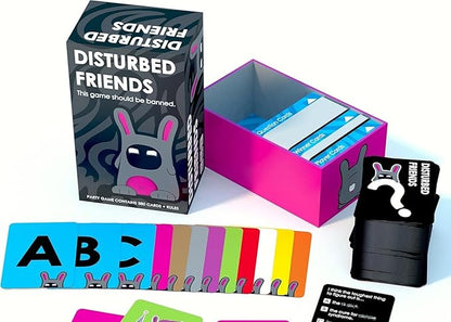 Disturbed Friends Party Game - Find Out Who Your Friends are! Hilarious Card Game for Adults, Friends, Family, College Students, Fun Parties and Board Games Night with Your Group