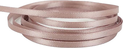 HUIHUANG Solid Color Satin Ribbon 1/8 inch x 100 Yards Roll Ribbon Double Faced for Crafts Gift Wrapping DIY Bows Wedding Invitation Card (Vanilla)