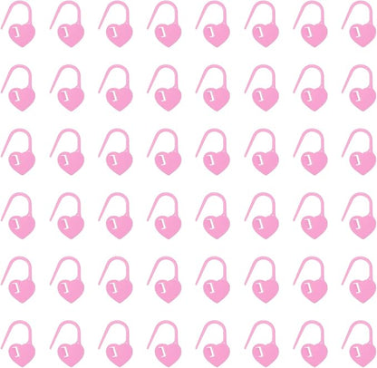 uxcell 200pcs Stitch Markers for Crocheting, Heart Shaped Crochet Marker Needle Clip Counter for Knitting Clothing Tag DIY Craft,Light Purple