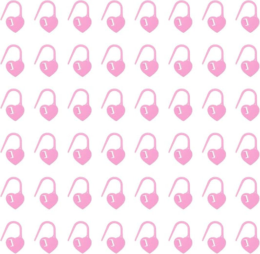 uxcell 200pcs Stitch Markers for Crocheting, Heart Shaped Crochet Marker Needle Clip Counter for Knitting Clothing Tag DIY Craft,Light Purple