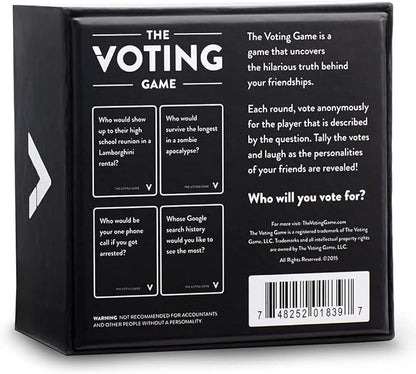 The Voting Game - The Hilarious Adult Party Card Game About Finding Out Who Your Friends are - Perfect for College Students, Fun Parties and Board Games Night with Your Friends