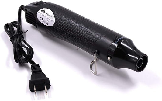 Heat Gun,mofa Hot Air Gun Tools Shrink Gun with Stand For DIY Embossing And Drying Paint Multi-Purpose Electric Heating Nozzle 300W 110V (Black,Black)