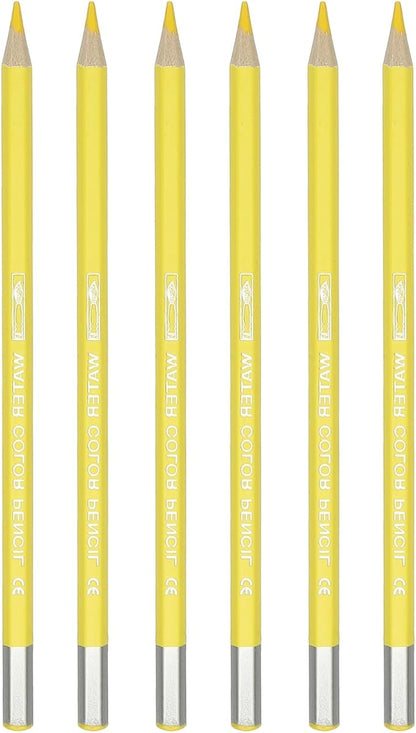 PATIKIL Watercolor Pencil, 6Pcs Water Soluble Pencils for Blending, Coloring, Sketch Drawing, Painting, Lemon Yellow