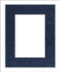 8x10 Mat Bevel Cut for 6x8 Photos - Acid Free Navy Suede Precut Matboard With Backing Board and Crystal Clear, Self Seal Photo Mat Bag - For Pictures, Photos, Framing - 4-ply Thickness