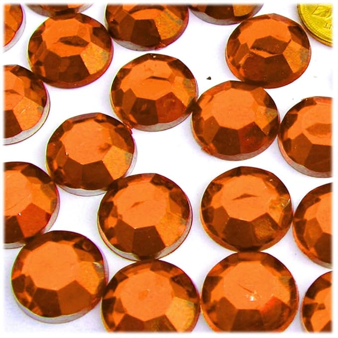 The Crafts Outlet 72pc Rhinestones Round 20mm - Flatback Olive Green EGR
