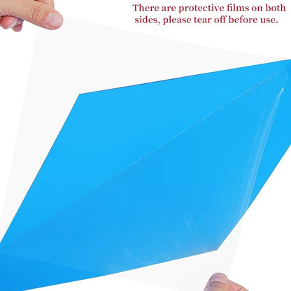 Lystaii 9pcs Lighting Gel Filter 11.8 x 11.8 Inches Gel Light Filter Color Correction Colored Overlays Transparent Color Filters Film Plastic Sheets for Film, Video, Photo, Stage Studio (Dark Blue)