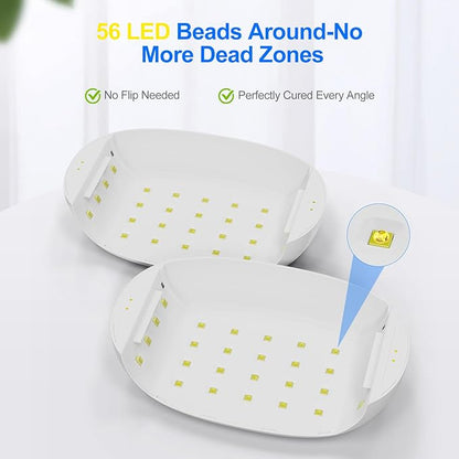 PUWANJILI UV Light for Resin,360° Ring Dual-Layer & Adjustable Time Setting (1/3/5min) UV Resin Light,56 LED High-Powered UV Lamp for Resin Curing,Fast Curing Lamp for Resin Molds,DIY Crafts Decor