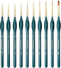 Transon 10pcs Fine Detail Miniature Art Painting Brush Set for Acrylic Watercolor Craft Rock Face Painting Green