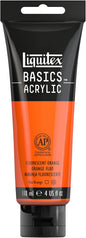 Liquitex BASICS Acrylic Paint, 118ml (4-oz) Tube, Fluorescent Orange