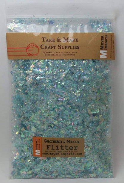 Blue Flitter Iridescent Ice Glitter Flakes for Nail Art - Lightweight Holographic Polyester - 311-4341 - 1/2 oz (14 Grams)