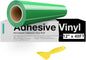 HTVRONT Green Permanent Vinyl, 12" x 40 FT Green Adhesive Vinyl Roll for All Cutting Machine, Silhouette, Cameo Cutters, Signs, Scrapbooking, Craft, Die Cutters (Glossy Green)