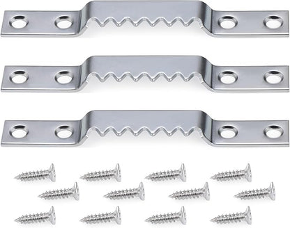Sawtooth Picture Hangers Heavy Duty - Supports 144 lbs, 15 Pack Large Sawtooth Hangers with Screws, for Hanging Heavy Photos Frame Paintings Decorations