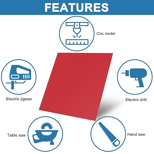 Anodized Aluminum Sheet Metal 12 x 1/32 Inch Red Plates Engraving Blanks for Laser Engraving, 0.8MM Thin Decorative Sheets Crafting, House Decoration
