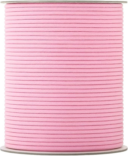Mandala Crafts 2mm 109 Yards Baby Pink Cotton Waxed Cord for Jewelry Making Bracelet Cord Waxed String - Beading String Thread Jewelry Cords for Necklaces String