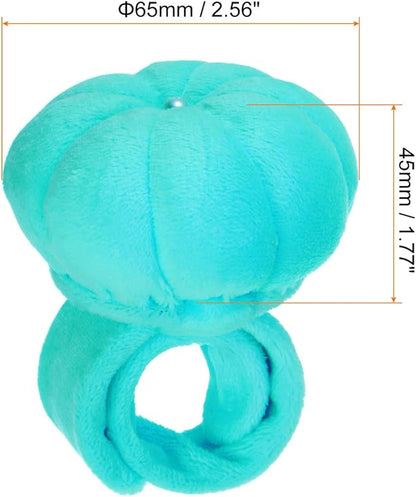 HARFINGTON Wrist Pin Cushions Band Sewing Needle Cushion Needle Holder Pincushions with Adjustable Strap Fit All Wrist Sizes for Sewing Quilting Needlework Crafts, Blue