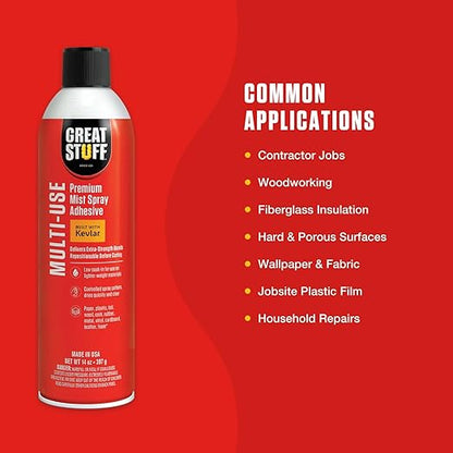Great Stuff™ Multi-Use Mist Adhesive 3-Pack - 14 oz - Aerosol