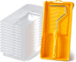 Voomey 4 Inch Paint Roller Tray - 12 Pack Plastic Liners & 1x Roller Frame, 4" Paint Tray Set, for Home Decor, Walls and Furniture Painting