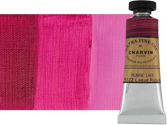 Charvin Extra Fine Oil Paint, Rubine Lake 20 ml - Triple-Milled, Rich Texture, Poppy Oil-Based, Light-Fast, Handmade, Archival Quality