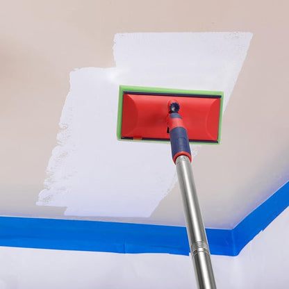 Paint Roller Extension Poles, 5 Piece Painting Extension Pole Extends to 48.5" Stainless Steel Telescopic Rod for Paint Roller Brushes to Easily Brush The Ceiling