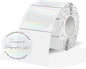 1.5" Round Transparent Thermal Label Stickers, Holographic Clear Direct Thermal Labels-Perforation Line Design& Waterproof- 300 Sheets