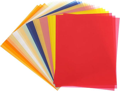 PATIKIL 30 Sheets Vellum Paper 8.5x11inches, Printable Translucent Paper 100GSM Colored for Invitations Laser Inkjet Printing Card Making Crafting Wedding Tracing, Multicolored