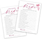 Wedding Shower Games Cards, Who Knows The Bride Best, Bridal Shower Games 25 Guests, Engagement Party Wedding Games for Guests, Pink Ribbon Bow Wedding Party Supplies - E03