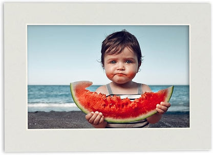 8x10 Mat Bevel Cut for 5x8 Photos - Acid Free Grey Precut Matboard - For Pictures, Photos, Framing - 4-ply Thickness