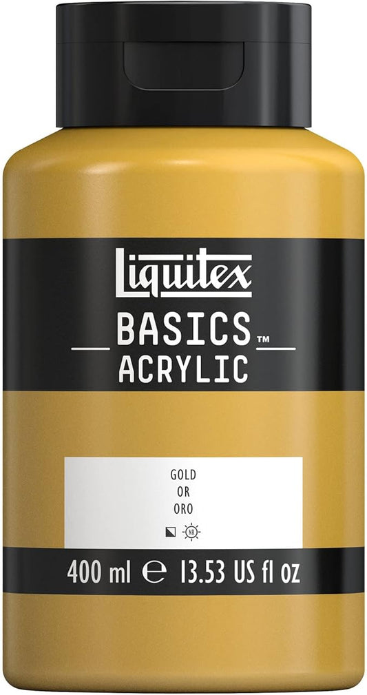 Liquitex BASICS Acrylic Paint, 400ml (13.5-oz) Bottle, Gold