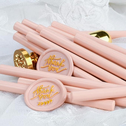 16 PCS Dirty Pink Small Glue Gun Sealing Wax Sticks for Mini Glue Gun, Make Wax Seals for Wedding Invitations/Thanks Card/Envelopes/Teenager Girls Xmas Gift Wrapping/Baby Shower Card Gifts