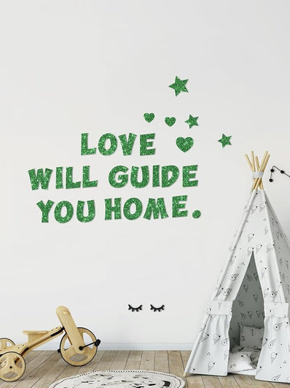 237 Pcs Glitter Bulletin Board Letters, Numbers and Punctuation, Poster Board Letters Alphabet Cut Out Cardboard Letters Accessories for Classroom Display Decorating Supplies 4inch (Green)