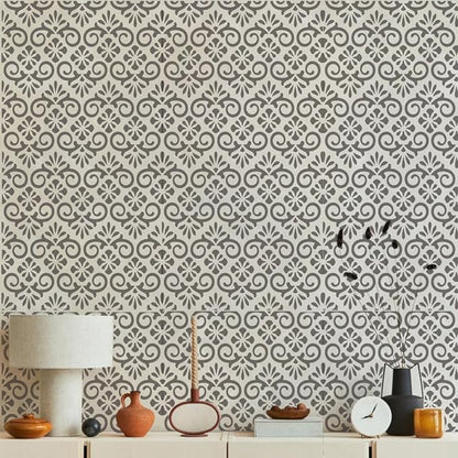 Damask Stencils for Crafts Reusable Texture Stencils Mixed Media Stencil Background Drawing Templates for Painting on Wood Wall Fabrics Crafts Furniture