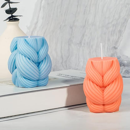 Spiral Candle Mold Spiral Cylinder Mold Pillar Candle Mold Soap Mold Clay Mold Candle Making Molds Craft Supplies 3D Mold Silicone Mold for Resin Resin Casting Mold