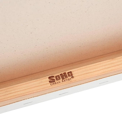 SoHo Urban Artist, 11x14 Heavyweight Stretched Cotton Canvas for Painting - 1.5" Deep- 3 Pack, Triple Primed, 100% Cotton Canvas, Archival, Universal Primed for Oil, Acrylic, Alkyd, Mixed Media