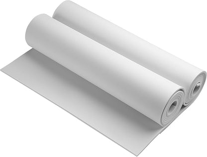 AMZQNART 2Pcs EVA Foam 4mm, Cosplay Foam 16x59 inch White, High Density 90 kg/m³, for Craft Projects Cosplay Costumes, Fake Weapons, Decorations, Christmas, Easter, Thanksgiving, etc.