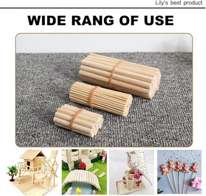 HOPELF 50PCS Dowel Rods Wood Sticks Wooden Dowel Rods - 3/8 x 36 Inch Bamboo Sticks - for Crafts，Hardwood Dowel Rod Assortment，Wooden Rod Sticks Doweling Rods，DIYers.