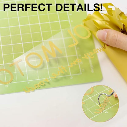 HTVRONT HTV Vinyl Rolls Heat Transfer Vinyl - 12" x 8ft Gold HTV Vinyl for Shirts, Iron on Vinyl for All Cutting Machine - Easy to Cut & Weed for Heat Transfer Design (Gold)