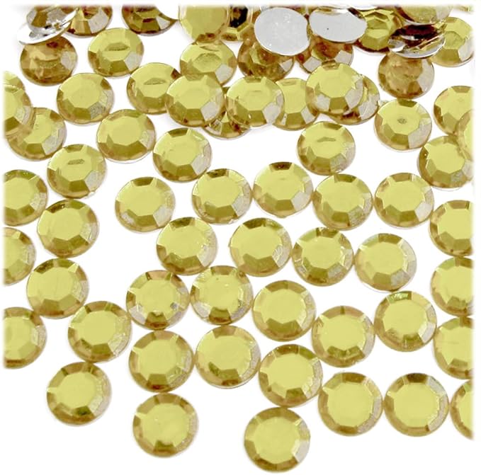 The Crafts Outlet 144pc Rhinestones Round 10mm - Flatback Emerald Green EGR