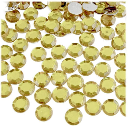 The Crafts Outlet 144pc Rhinestones Round 10mm - Flatback Light Rose Pink PNK