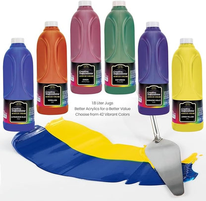 Creative Inspirations Acrylic Paint - Burnt Umber - 1.8 Liter - Smooth & Creamy Consistency, Vibrant Pigmentation, Great Coverage for Artists - Clean Up with Soap & Water
