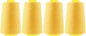 Mandala Crafts 4 Pack of Serger Threads Cones Spools - 40S/2 24000 Yards Polyester Butter Cream Threads for Sergers Machine and Overlock Quilting Sewing Machine