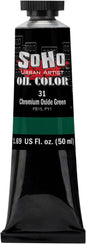 Soho Urban Artist Oil Paint - Chromium Oxide Green, 50 ml Tube - Best Valued Oil Colors for Painting, Excellent Pigment Load