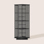 XIMN 360° Rotating Bamboo CD/DVD Shelf - 6-Tier Space-Saving Media Storage Cabinet for Movies, Organizer with Super Compact Design (Black, 4 Tier)